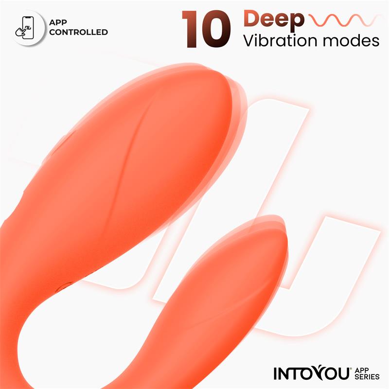 Couple Toy with App Flexible Silicone Salmon