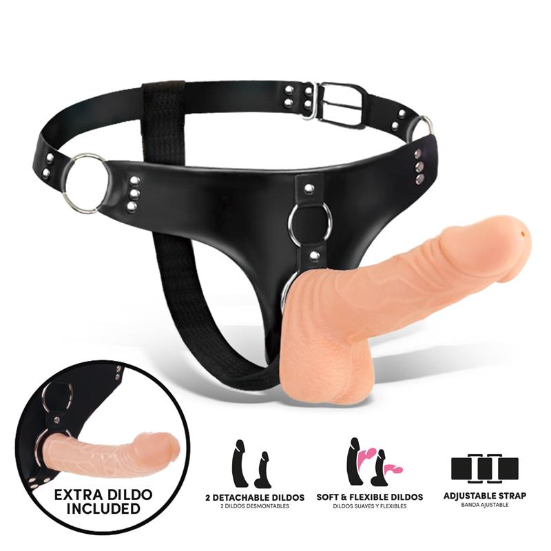 Sparo Detachable Strap On with 2 Dildo Realistic