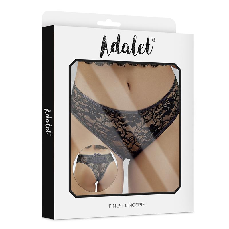 Camila Open crotch Panties with Floral Lace