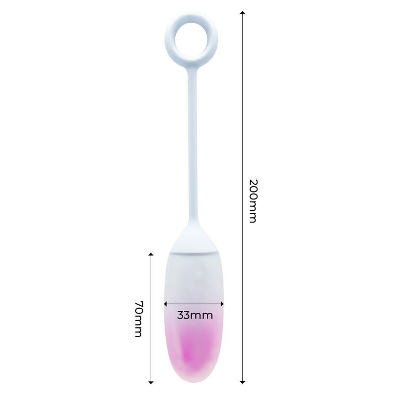 Vibrating Egg with APP Double Layer Silicone Pink Blue
