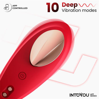 Silicone Panty Vibrator with App Layer Red