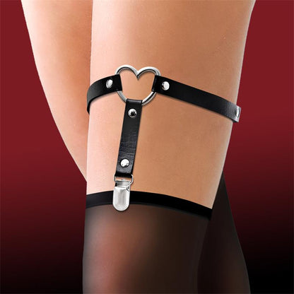 Garter with Heart Vegan Leather One Size