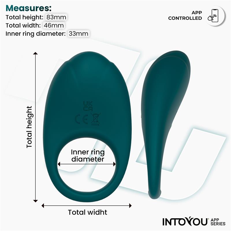 Ringo Vibrating Ring with App Unibody Green