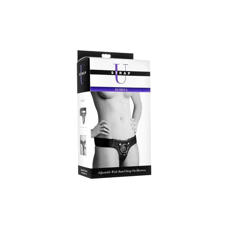 Domina Wide Band Strap On Harness Black