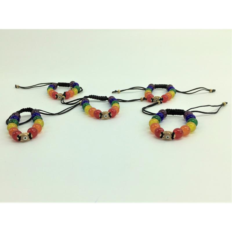 LGBT Pride and Turquish Eye Bracelet