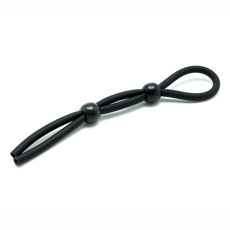 Rimba Latex Play Penis and Ball Strap Black