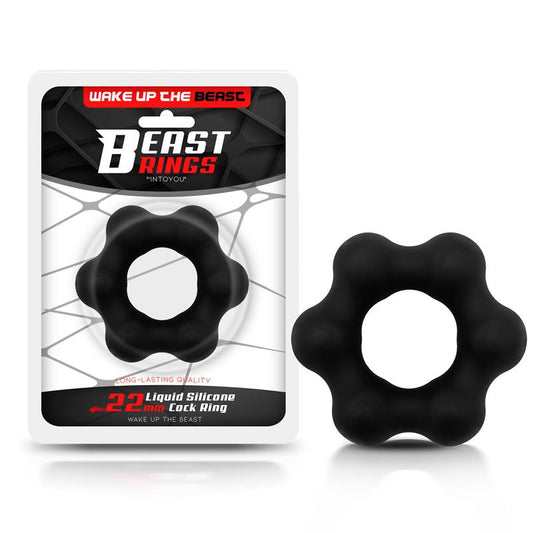 Cock Ring Liquid Silicone 22 cm Black