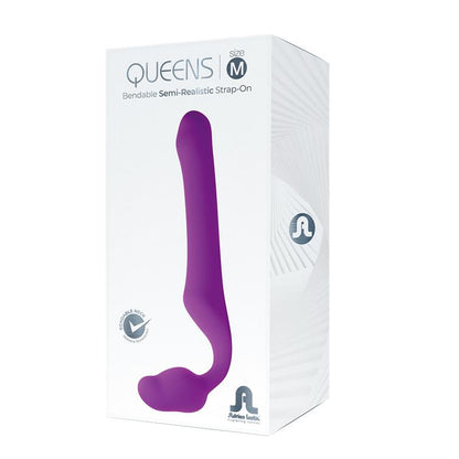 Queens M Strapless Strap On Dildo Size M Silicone Purple