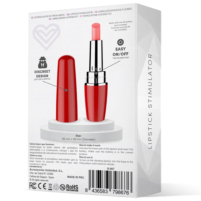 Viblips Lipstick Stimulator Red