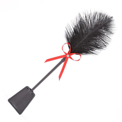 Feather Tickler and Paddle 36 cm Red Black