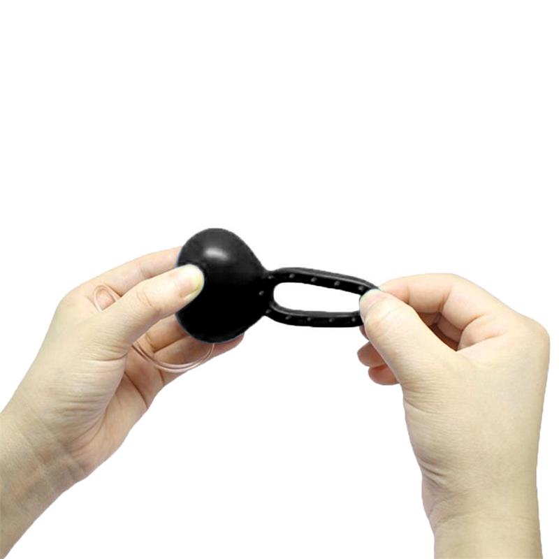 Vibrating Cockring with Remote Control Black