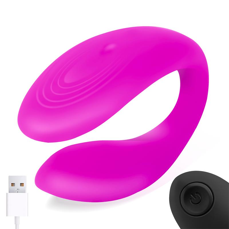 Roomie Couples Vibrator Liquid Silicone Unibody Remote Control USB