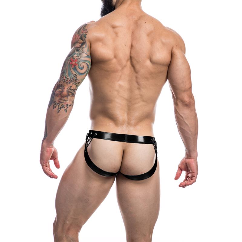 C4M14 Desire Jockstrap Leatherette Black