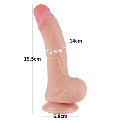 Sliding Skin Dual Layer Dildo 75