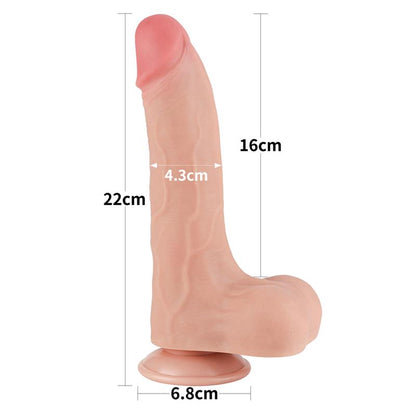 Sliding Skin Dual Layer Dildo 85