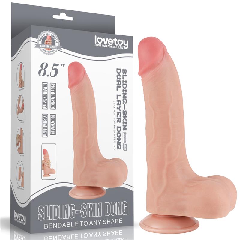 Sliding Skin Dual Layer Dildo 85