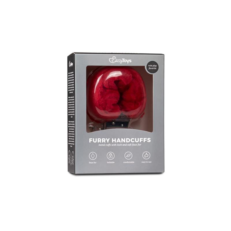 Furry Handcuffs Red