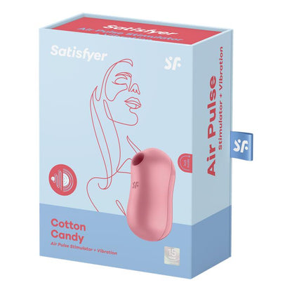 Cotton Candy Clitoris Sucker and Vibrator Light Red