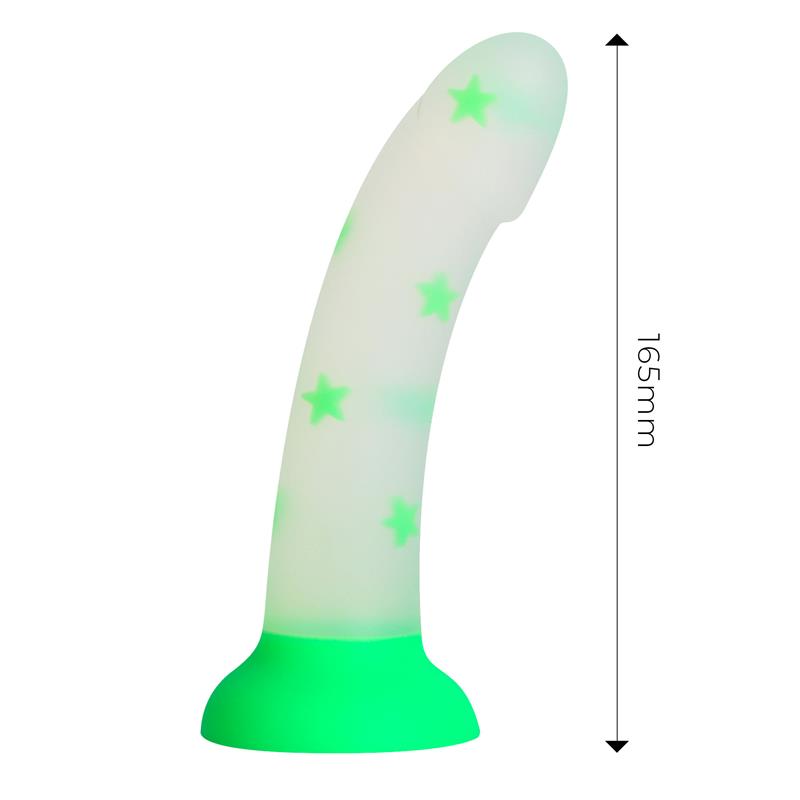 Glow in the Dark Dildo Confetti Star 17 cm