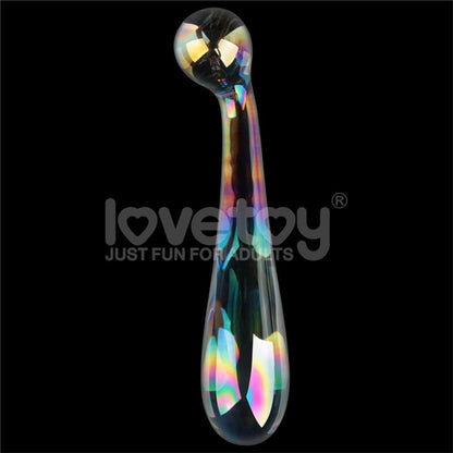 Glow in the dark Glass Dildo Twilight Gleam Alluring Arc