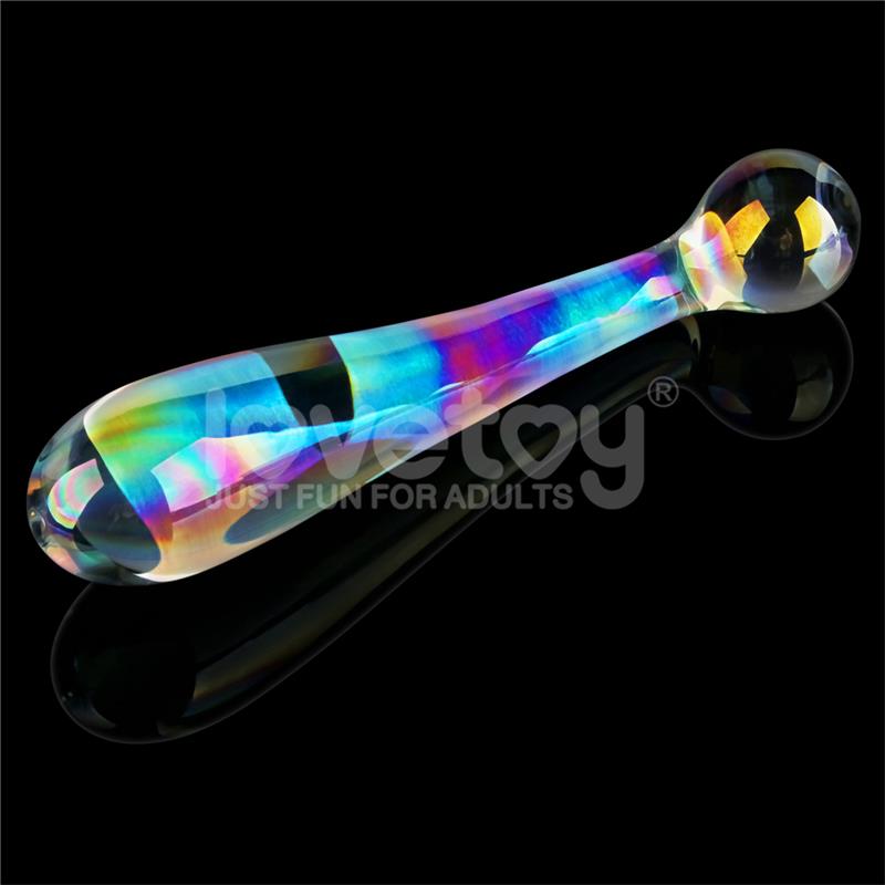 Glow in the dark Glass Dildo Twilight Gleam Alluring Arc