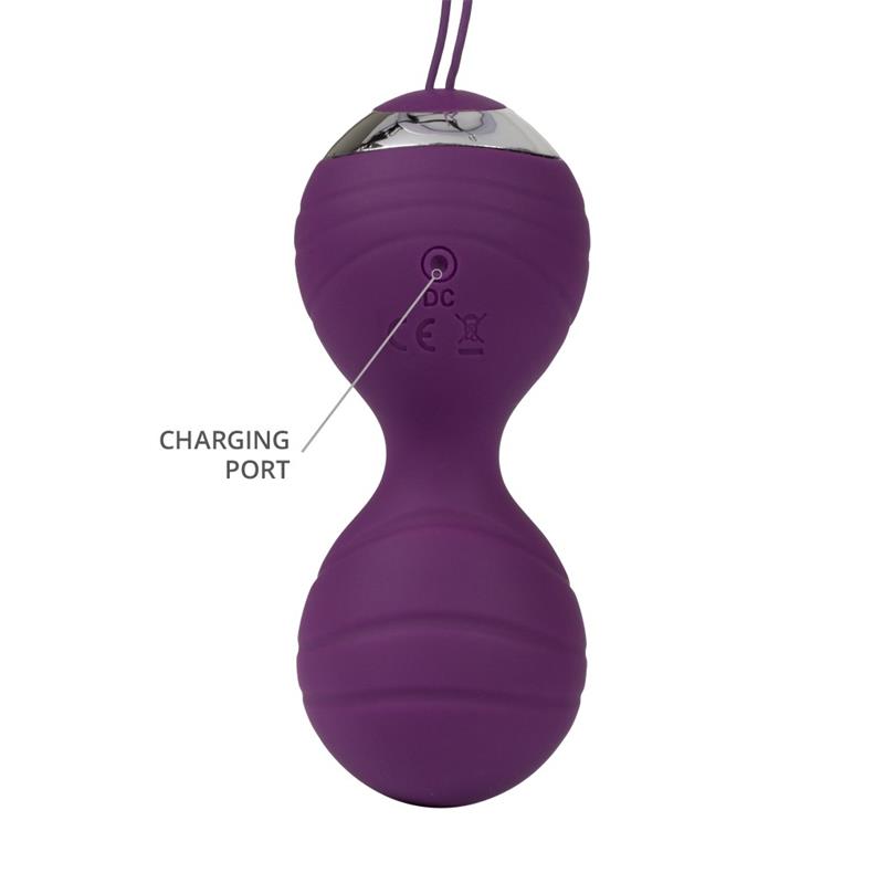 Vibrating Kegel Ball Set Remote Control Rimini Purple