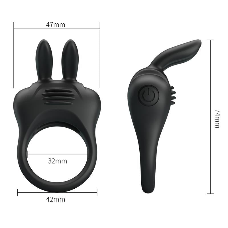 Davion Cock ring with vibration and Rabit