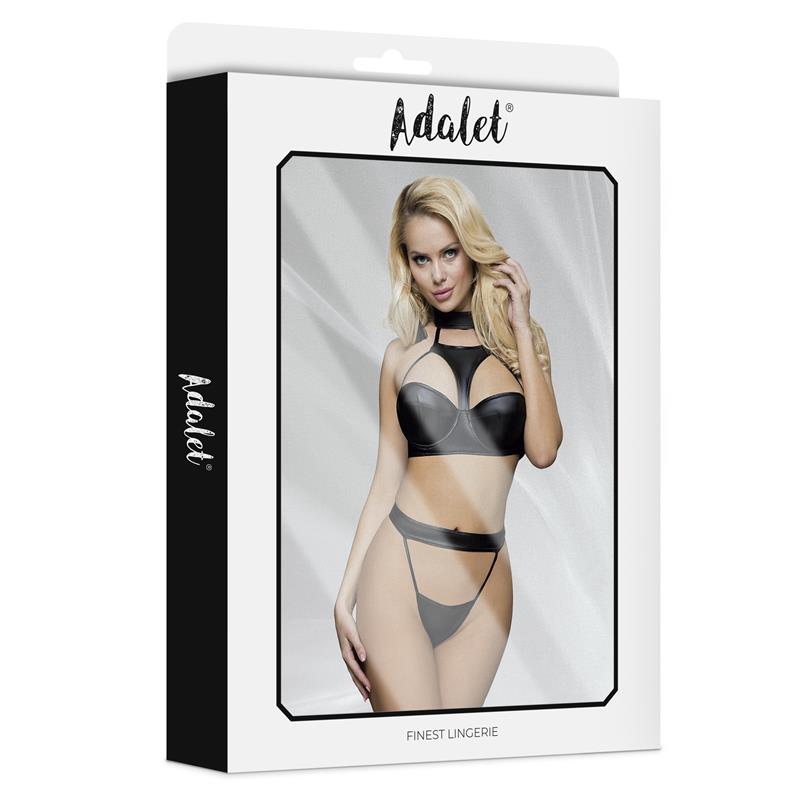 Addis Bra Set with Choker and High Waisted Thong