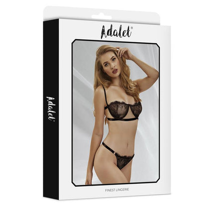Mia Thong and Bra Set Black