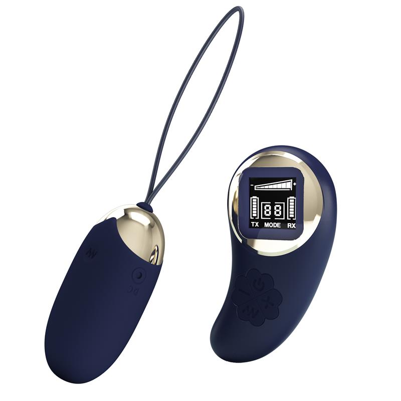 Mina Vibrating Egg with Digital Screem Remote control Blue