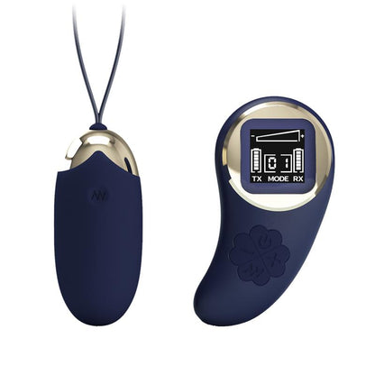 Mina Vibrating Egg with Digital Screem Remote control Blue