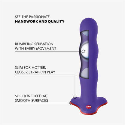 Bouncer Dildo with Internal Beads Flashy Purple