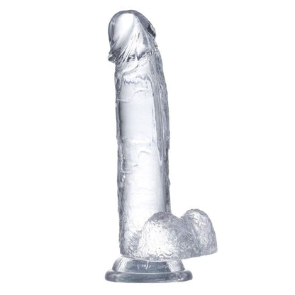 Realistic Dildo with Testicles Crystal Material 22 cm