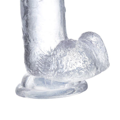 Realistic Dildo with Testicles Crystal Material 20 cm